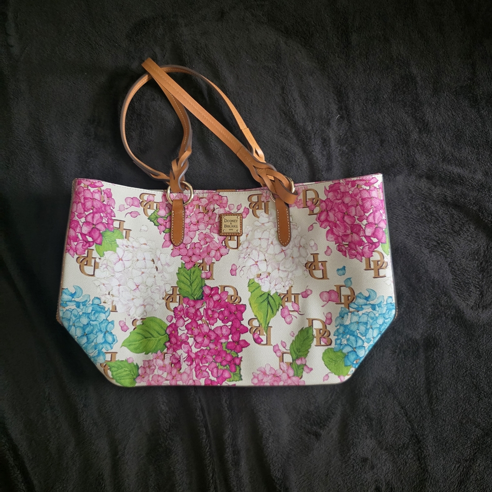 Dooney & Bourke Floral Tote with Tan Straps